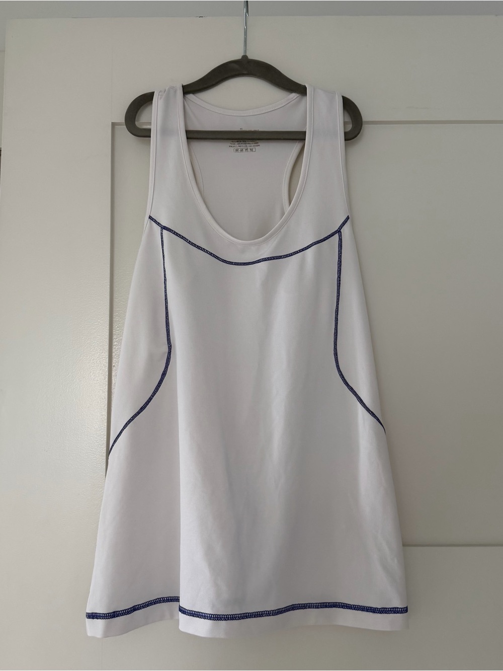 Prince Tennis Tank Top Women’s M White Blue Athletic Activewear Pickleball